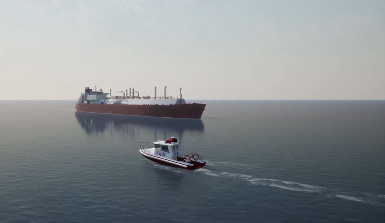 Rendering of LNG Vessel at sea