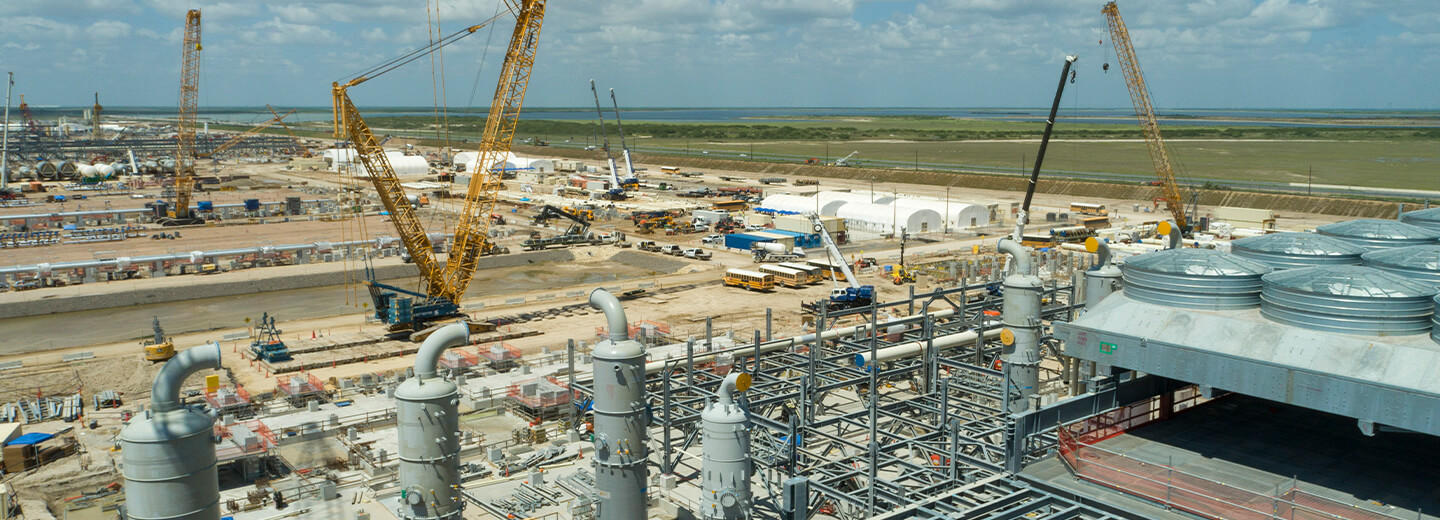 Train 4 under construction at the RGLNG terminal