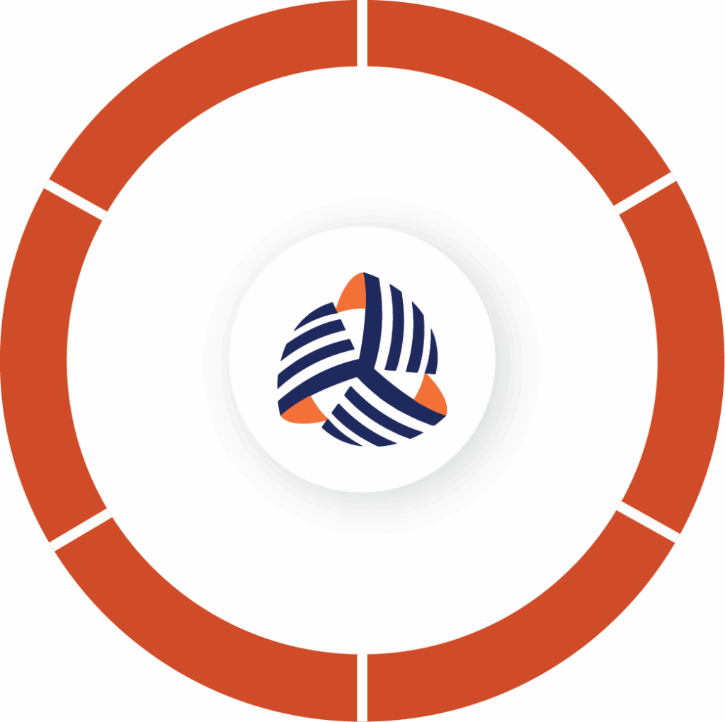 An orange and blue circle diagram detailing NextDecade's values
