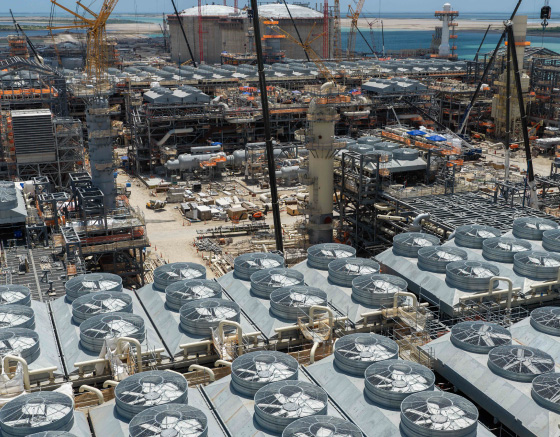 Rio Grande LNG (RGLNG) site shown with cranes